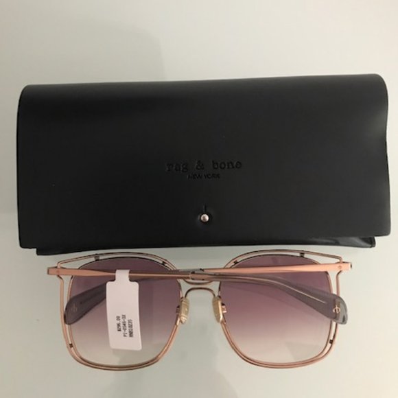 RAG & BONE RNB1023S Pink Square Sunglasses main image 7